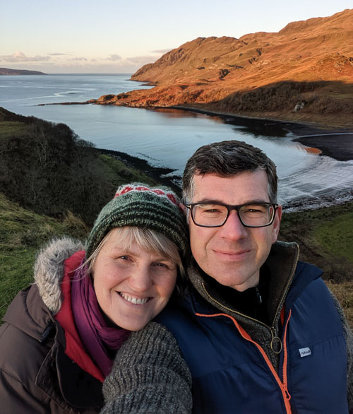 Photographer Trevor Wilson with his artist wife Fiona.